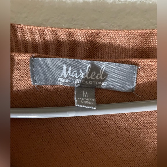 Marled cardigan/button up. Copper color. Size Medium. - Picture 2 of 2